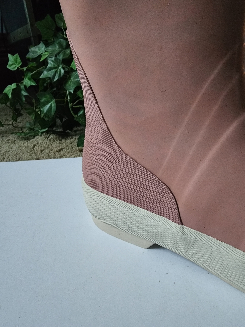 Women's Tall Blush Pink Waterproof Rain Boots with White Sole - Picture 12 of 15